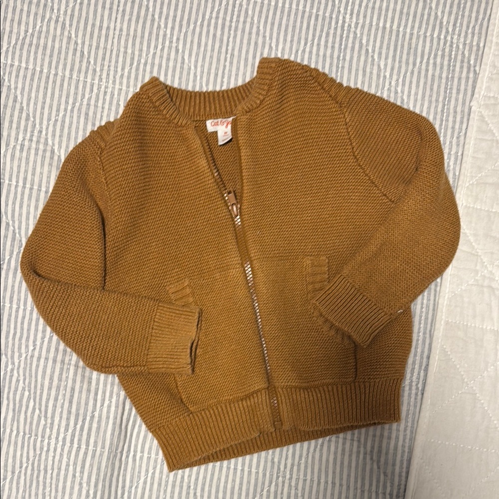 Brown Knit Cardigan for Boys